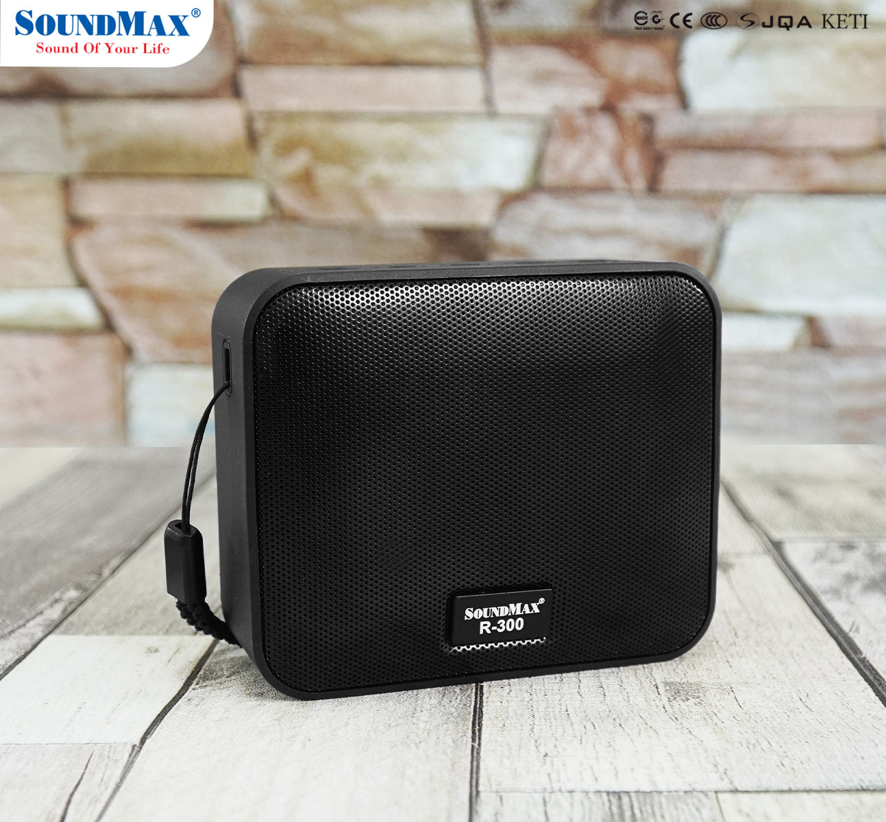 [Hàng Chính Hãng] Loa di động chống nước SoundMax R-300/1.0 | Loa Bluetooth SoundMax R300 - Hàng chính hãng