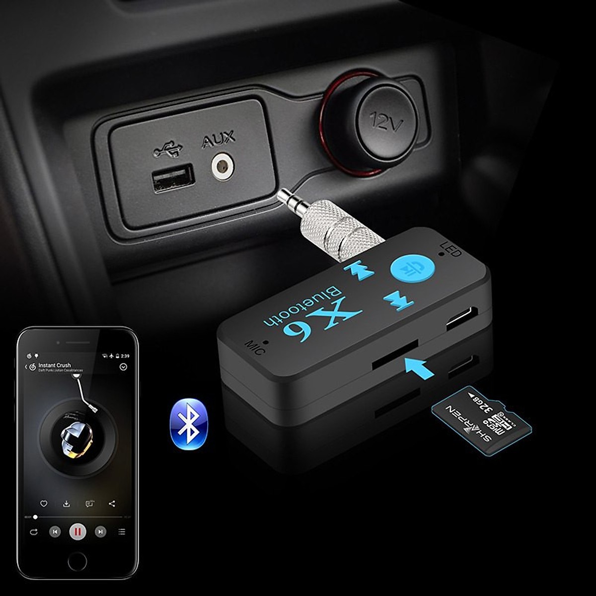 Thiết bị kết nối âm thanh bluetooth trên xe hơi giúp bạn giải trí nghe nhạc ngay trên xe PD