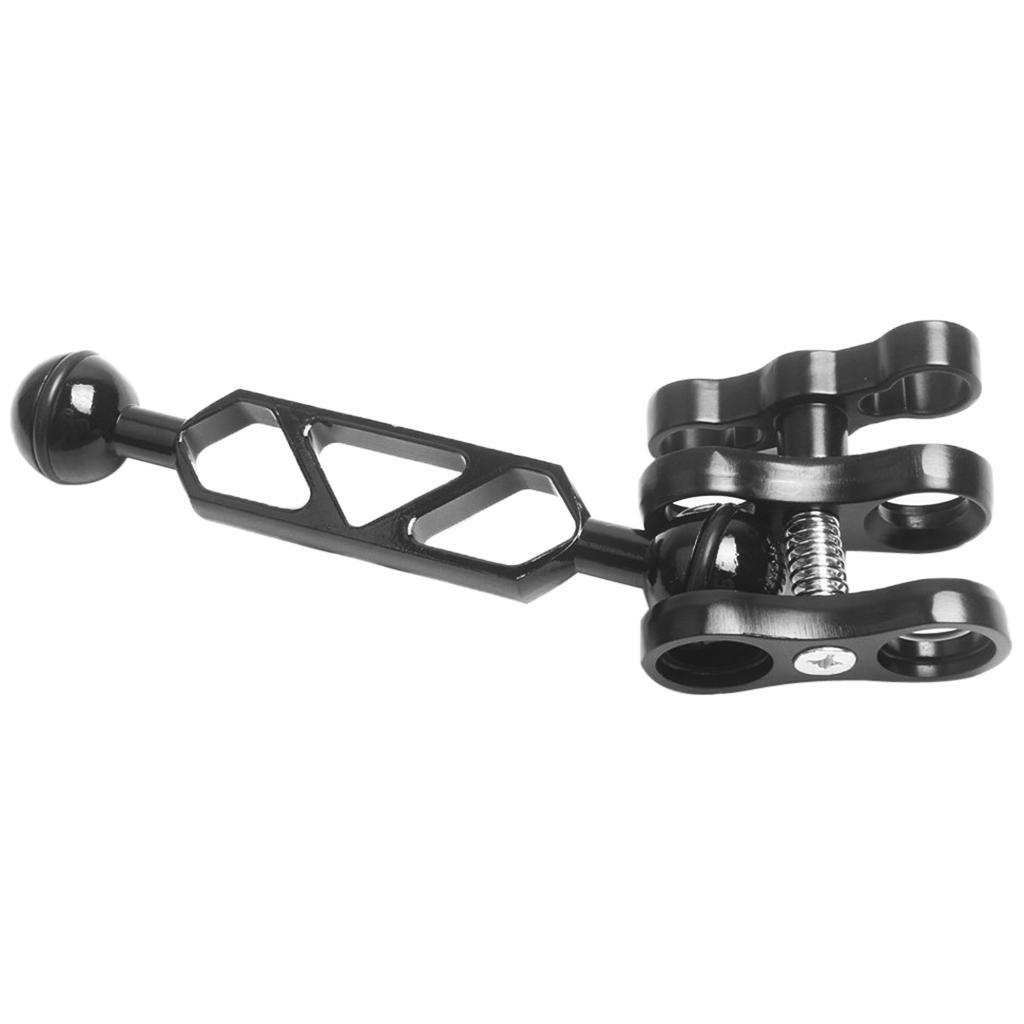 2X Scuba Diving Dual Ball Join Arm Clamp Mount F Underwater Flashlight Torch
