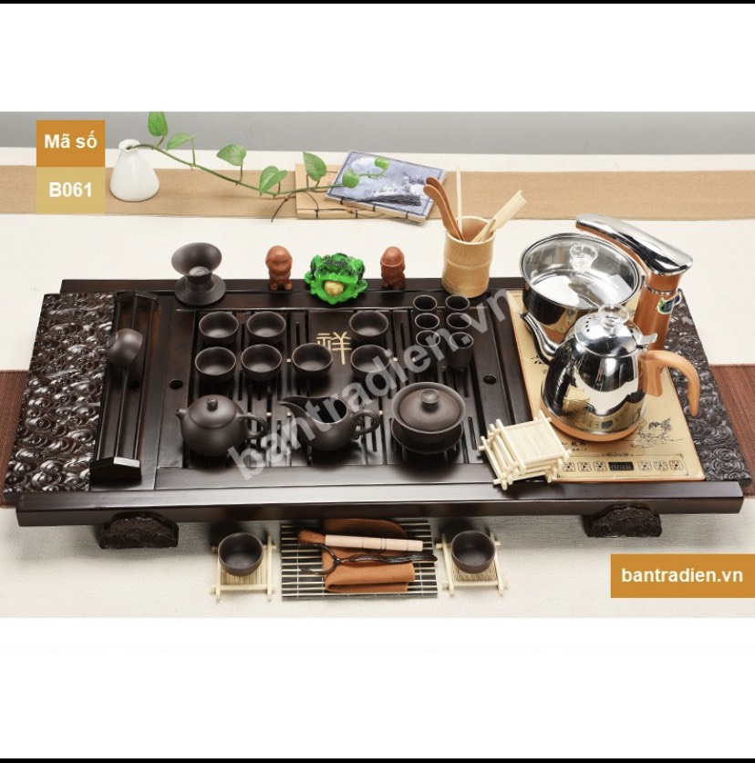 Bộ bàn trà điện gỗ B061