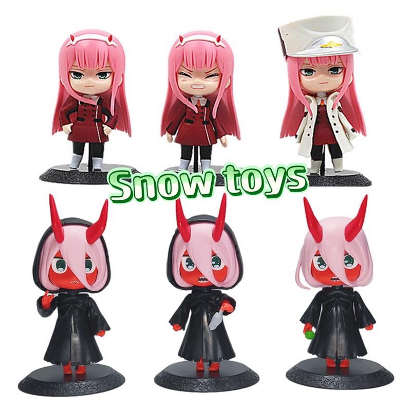 Mô hình Zero Two tóc hồng dễ thương Darling in the Franxx bền màu nhựa an toàn trang trí trưng bày - Cao 9~10cm