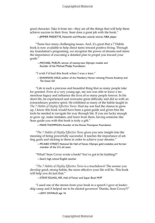 The 7 Habits Of Highly Effective Teens