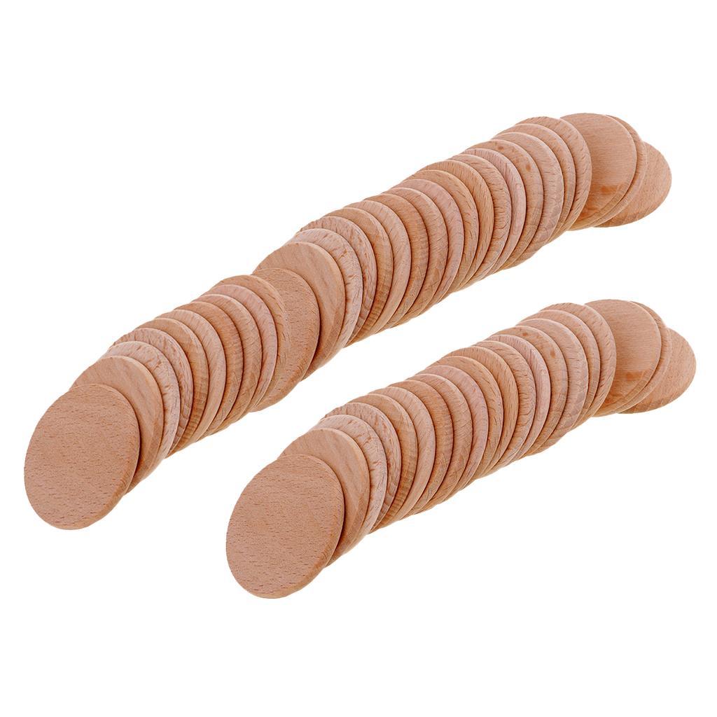 Pieces Blank Round Unfinished Wood Embellishments for Art DIY Crafts 36mm