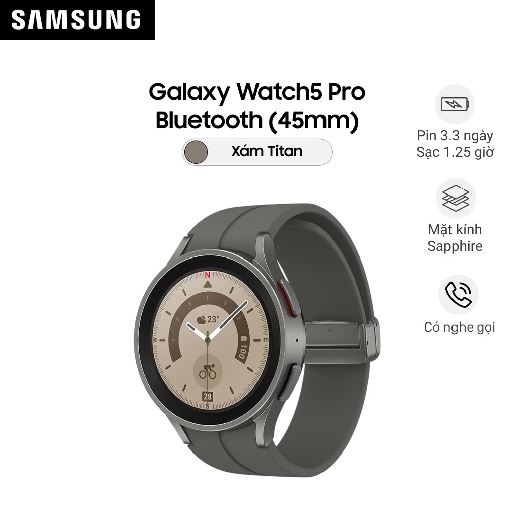 Đồng hồ thông minh Samsung Galaxy Watch 5 Pro Bluetooth R920 - Hàng Chính Hãng