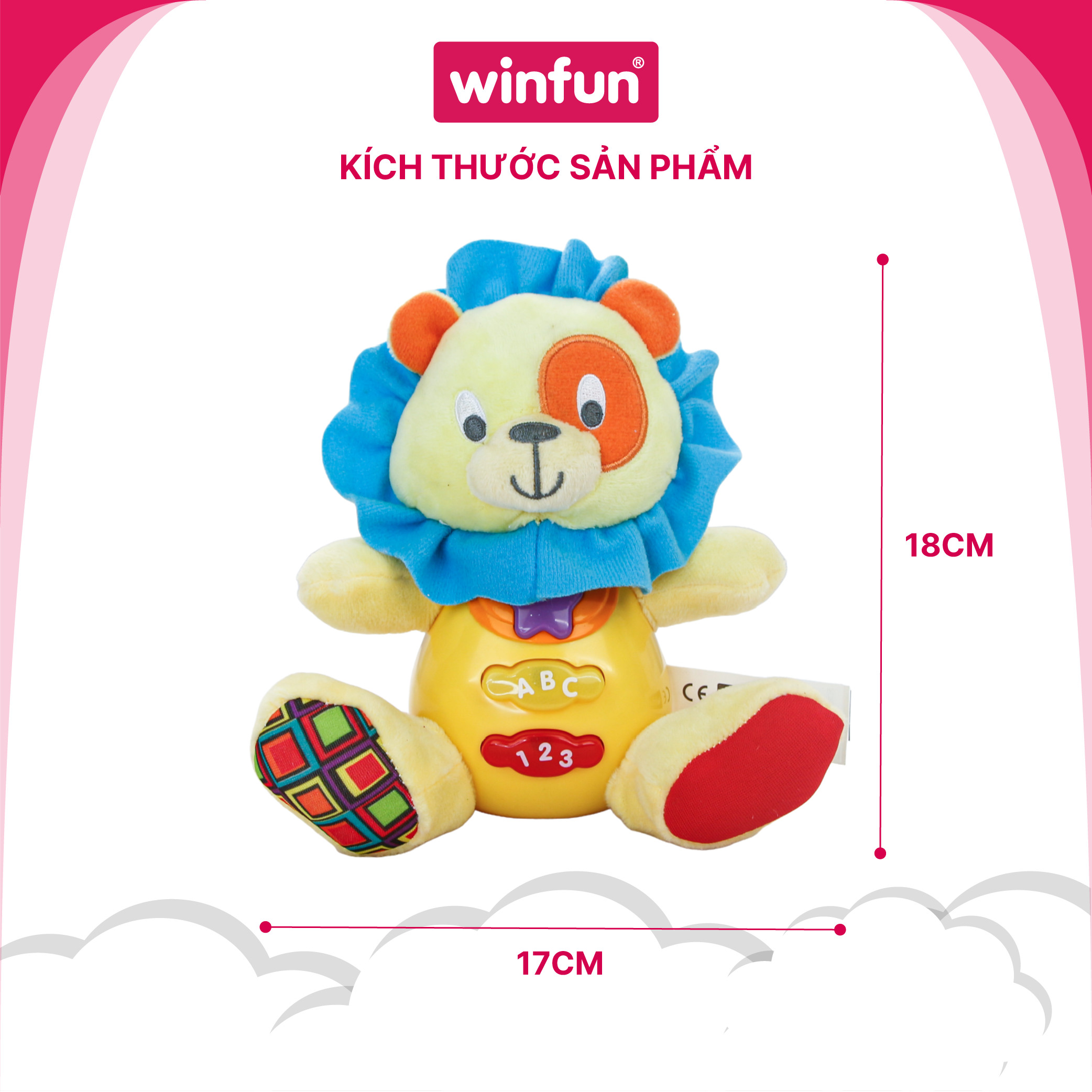 Đồ chơi sơ sinh - tiền giáo dục: Sư tử phát nhạc, học tiếng anh vui nhộn Winfun 0691-01