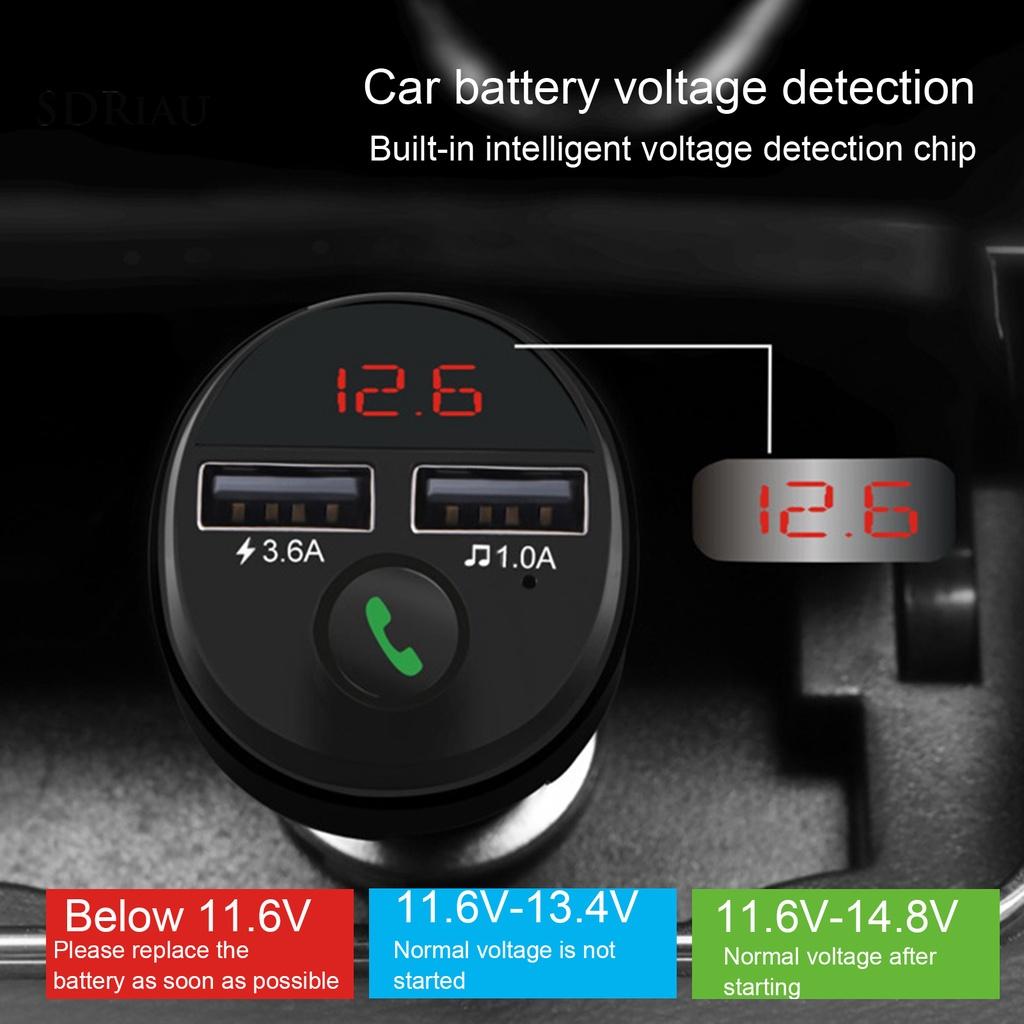 *QCDZ* 615 Bluetooth Player Intelligent Voice Memory Function ABS FM Transmitter Car Charger with 2 USB Port for Car