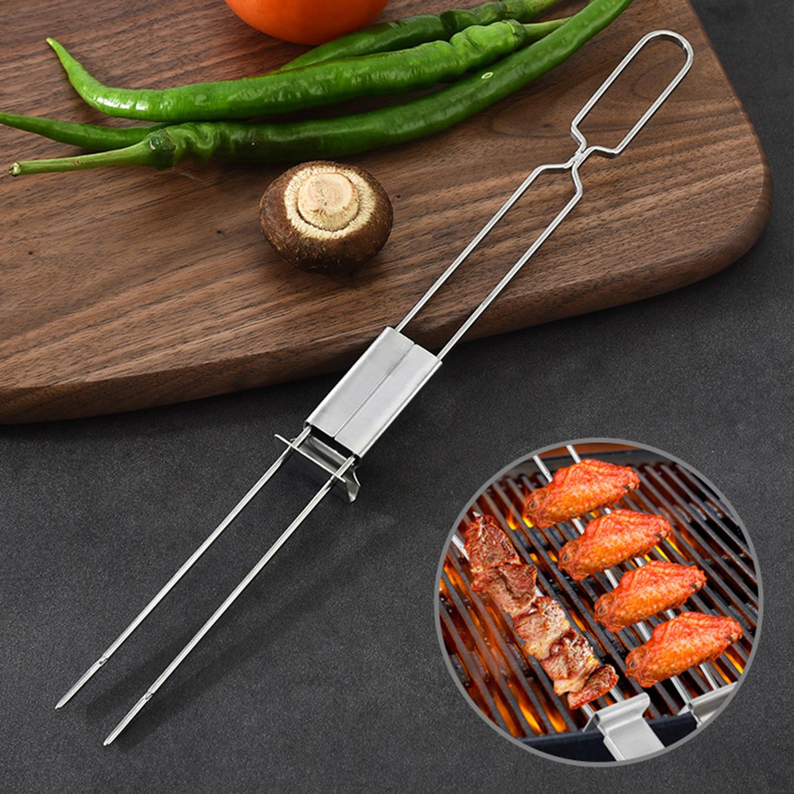 Barbecue Skewers Grilling Accessories Double Pronged for Buffet Vegetable