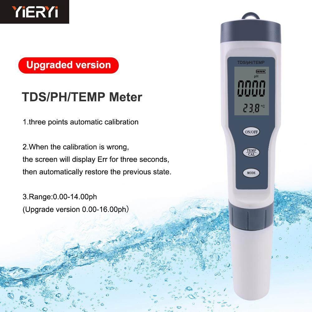 Máy Đo độ sạch 3 Trong 1, Đo độ PH nước và độ TDS nhiệt độ Hồ cá, Nước Uống, thủy canh, thủy sinh