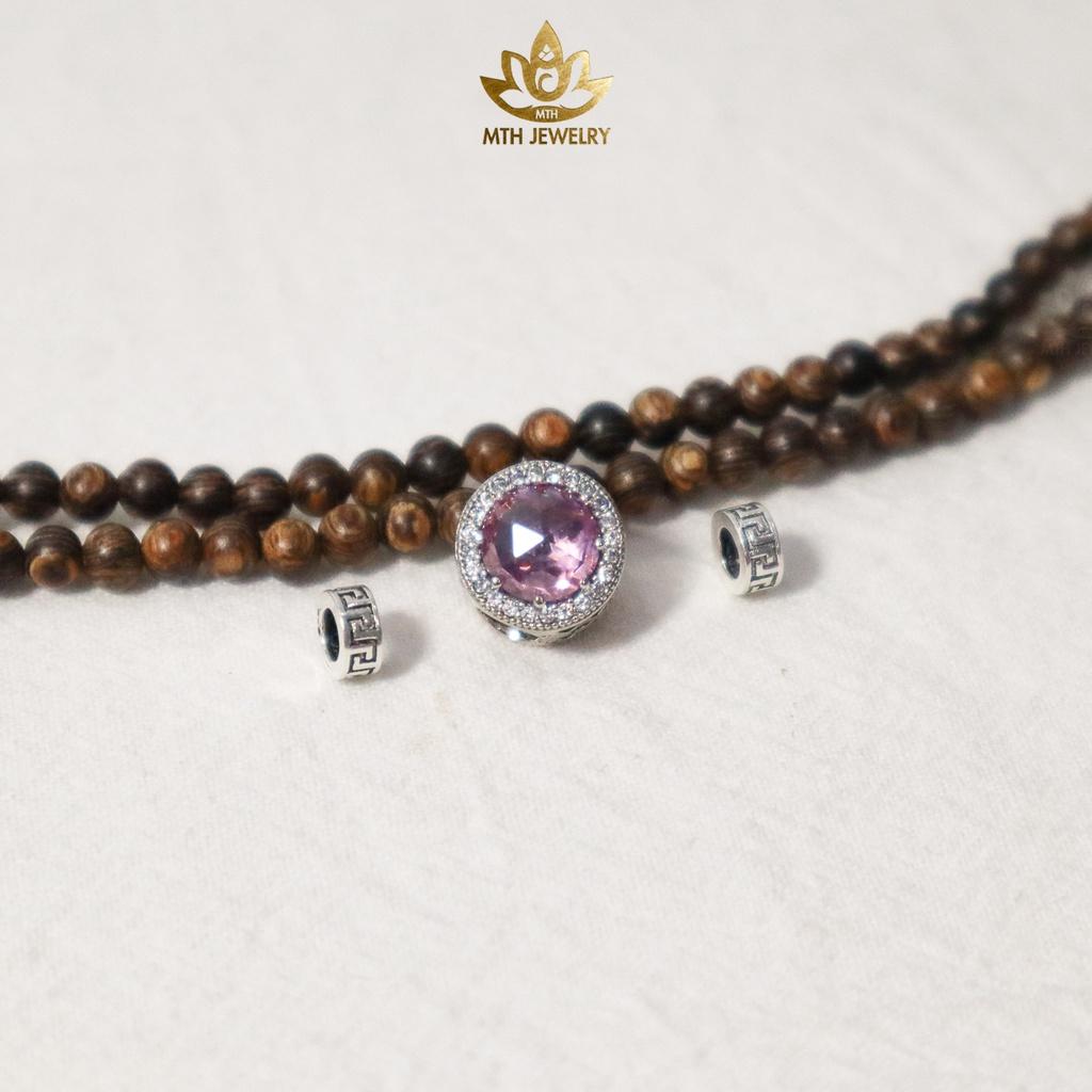 Vòng Tay Trầm Hương 216 Hạt 4mm MIX Charm Bạc S925