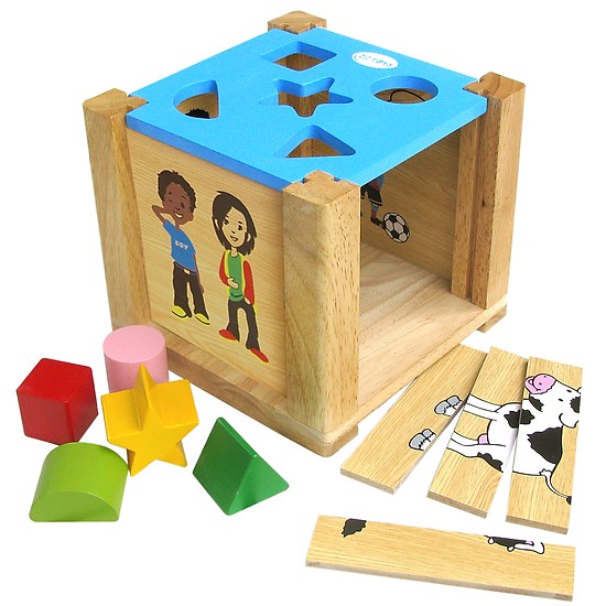 Đồ chơi xếp hình thả khối cho bé, Hộp xếp hình thả khối - Đồ chơi gỗ Winwintoys