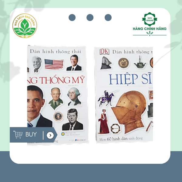 Combo 2 cuốn: Dán Hình Thông Thái - Tổng thống Mỹ + Hiệp sĩ