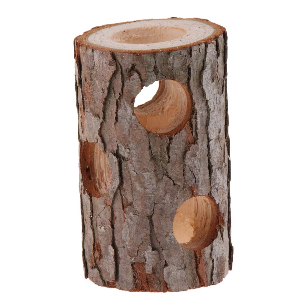 Natural Wooden/ Bamboo Hamster Mice Mouse Rat Gerbil Tunnel Cage Hide Play Toy