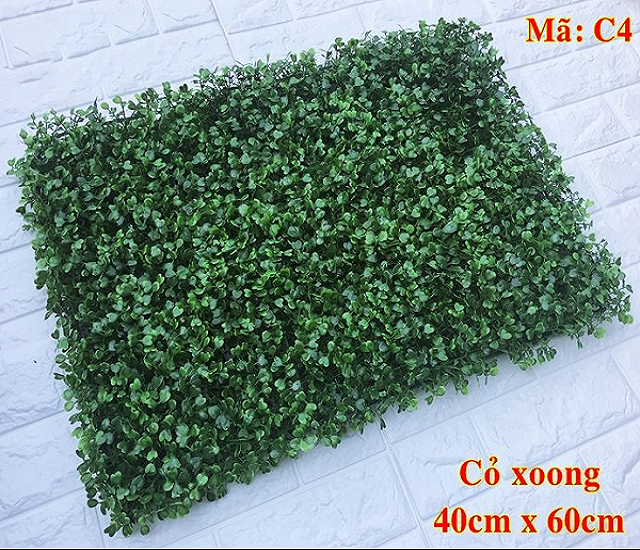 Cỏ treo tường cải xoong kích thước 40cm x60cm ,Cỏ nhựa dán tường ,cỏ giả nhân tạo làm decore trang trí cho quán ăn nhà hàng