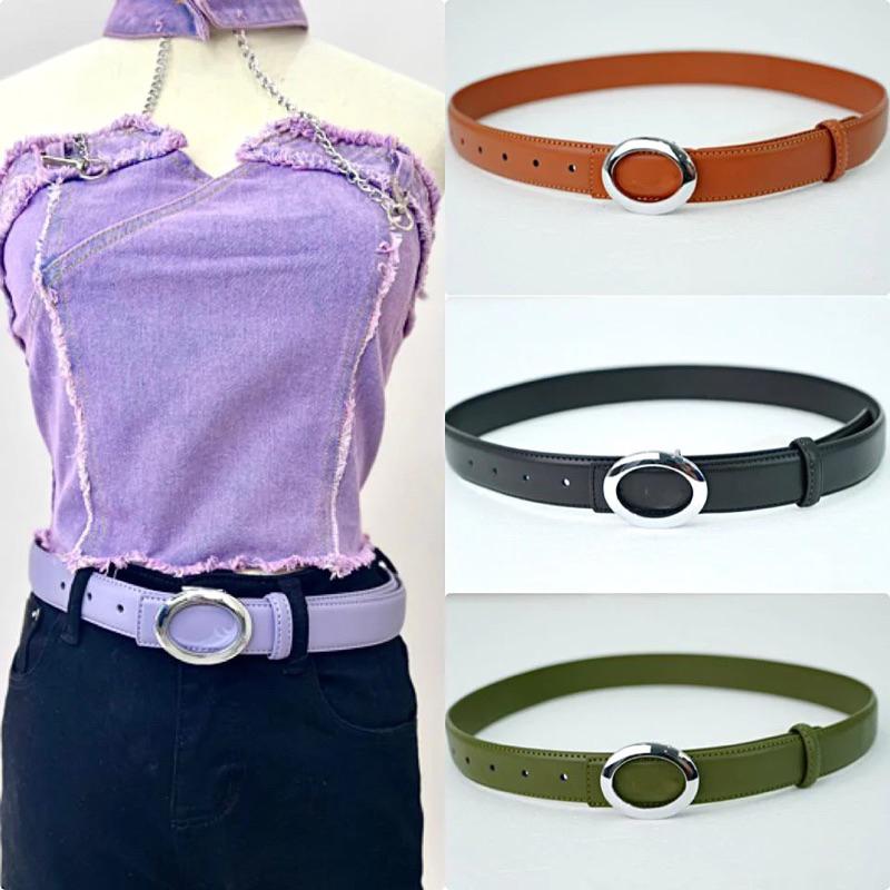 Thắt lưng bản nhỏ 3CM khoá đồng cao cấp unisex-B07