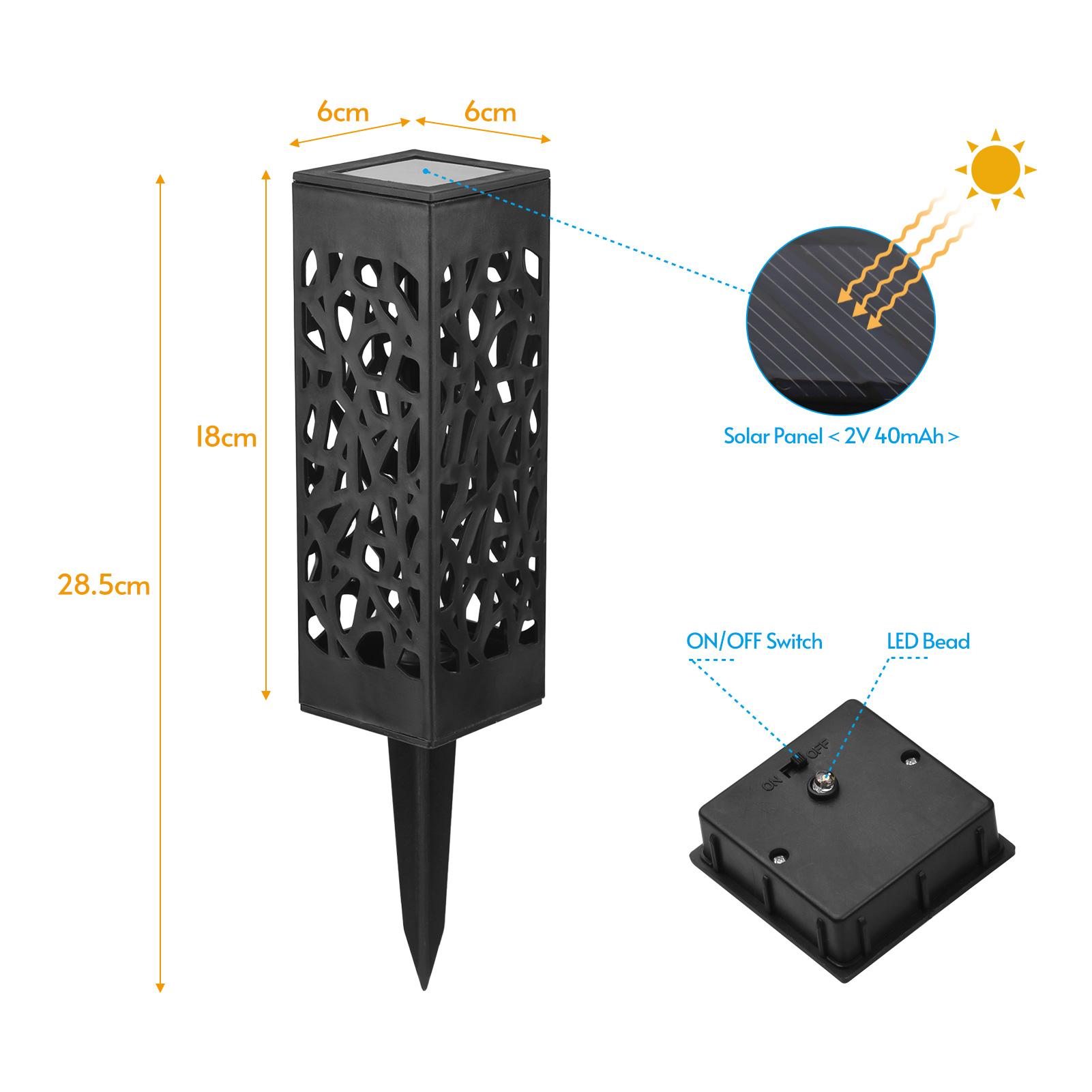Đèn LED năng lượng mặt trời, màu ấm áp, cảm biến ánh sáng tích hợp tự động bật/tắt