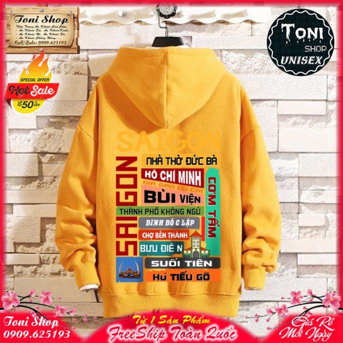 ÁO HOODIE SÀI GÒN ƠI - In Pet Siêu Bền Siêu Đẹp - Full Size Full Màu (HD8000 - Kèm Ảnh Thật) (TONI SHOP)