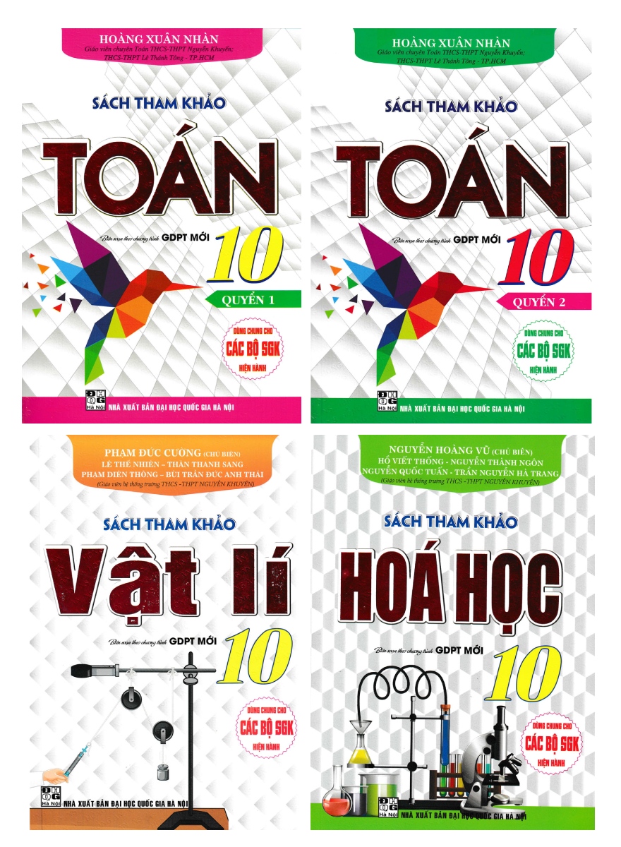 Combo Sách Tham Khảo Toán + Vật Lí + Hóa Học 10 _HA