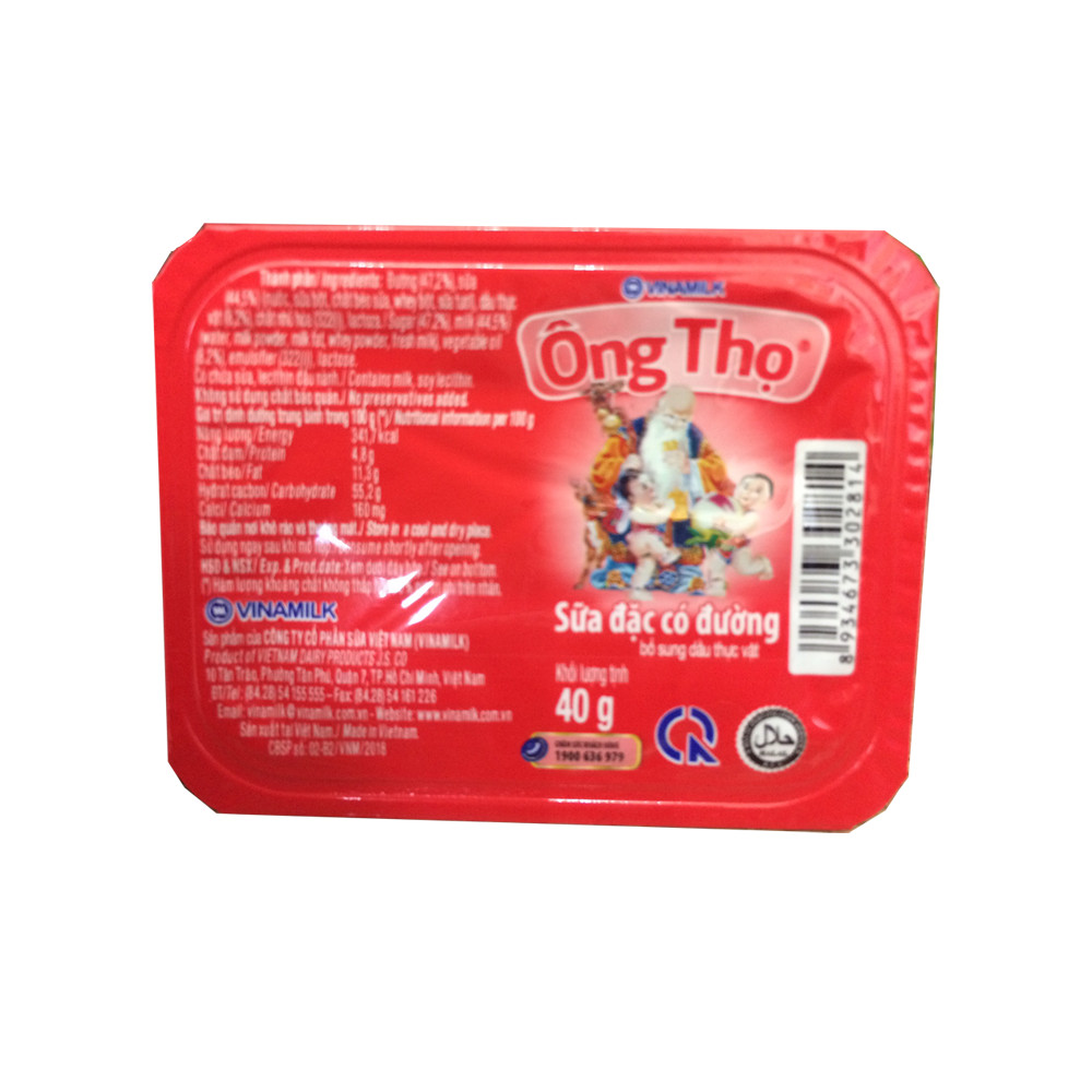 COMBO 4 VỈ SỮA ĐẶC CÓ ĐƯỜNG ÔNG THỌ ĐỎ - VỈ 6 HỘP X 40G