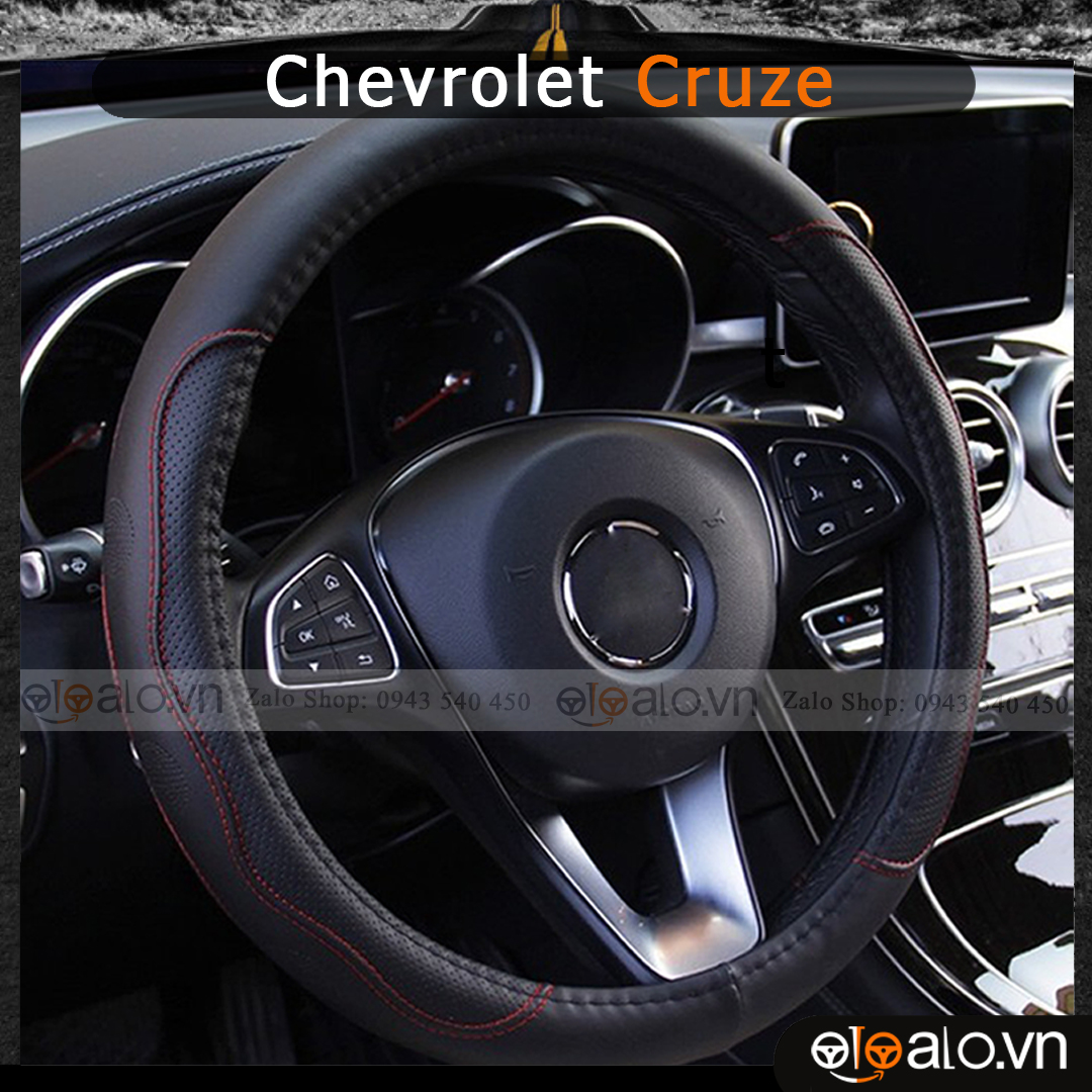 Bọc Vô Lăng Da Xe Chevrolet Cruze Lót Cao Su Non Cao Cấp Chống Trượt Tay
