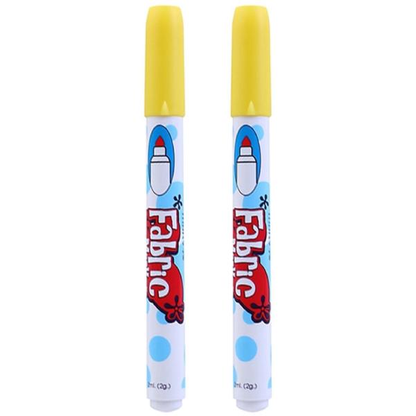 Vỉ 2 Bút Vẽ Trên Vải - Marvy 560-5 - Màu Vàng
