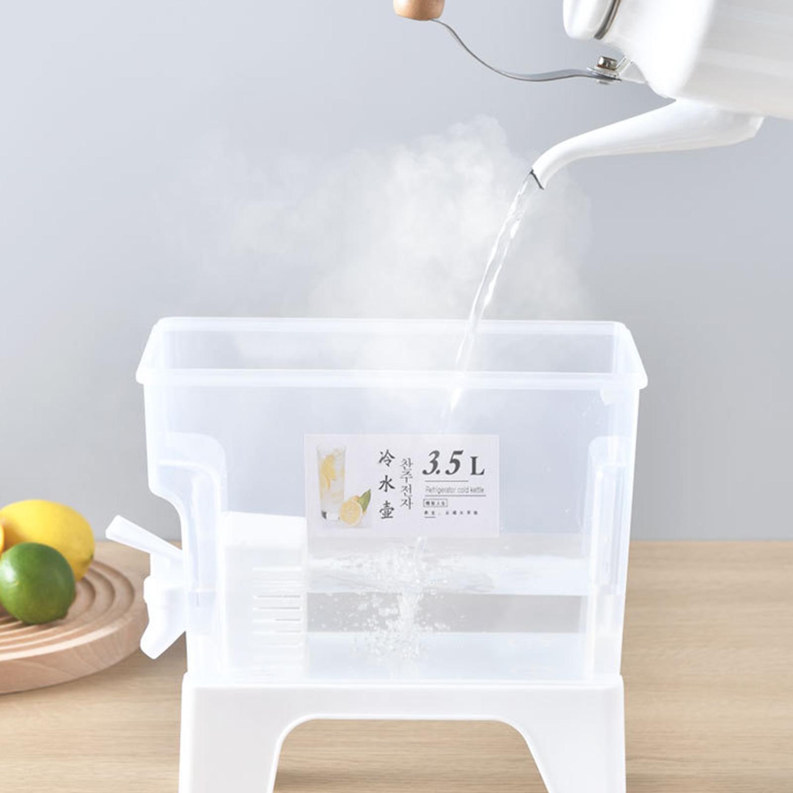 Refrigerator Beverage Dispenser with Tap Cold Water Jug Lemonade Container