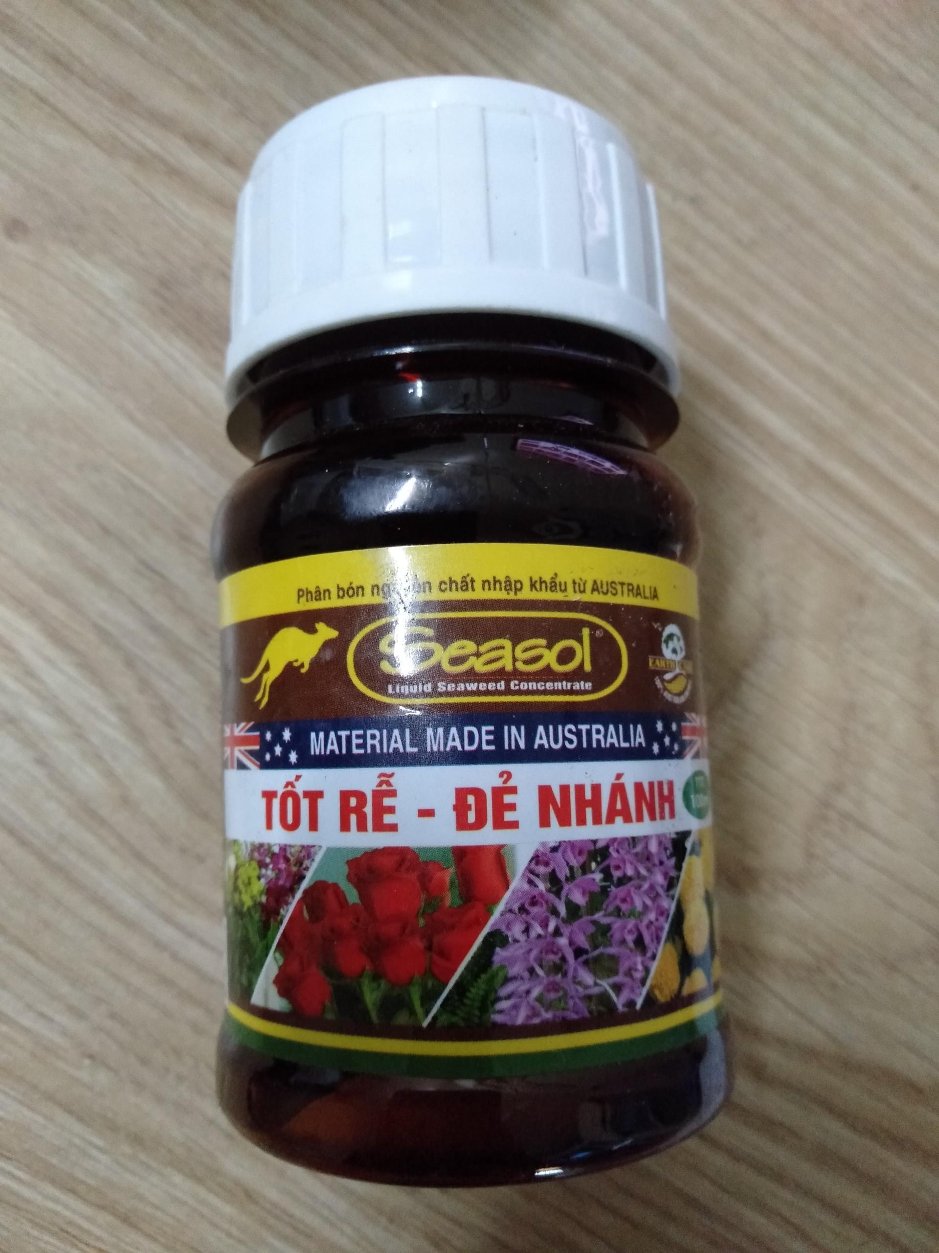 PHÂN BÓN SEASOL 100ML NGUYÊN CHẤT NHẬP KHẨU TỪ AUTRALIA, GIÚP HOA CẢNH: TỐT RỄ - ĐẺ NHÁNH