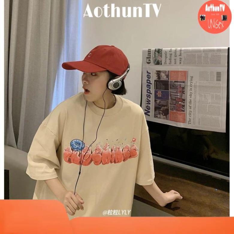 Áo thun tay lỡ, áo phông form rộng chất cotton mát mịn thấm hút mồ hôi in hình CHỮ đẹp