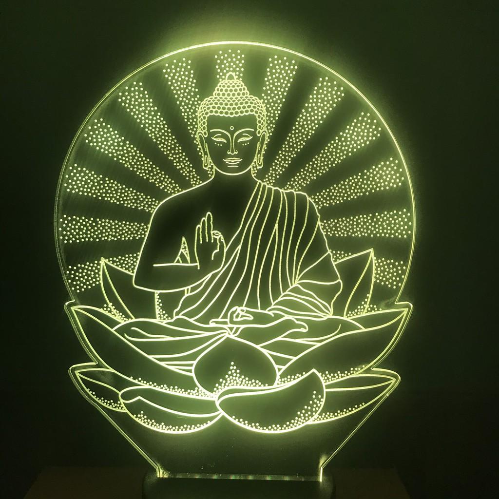 Đèn led 16 màu hình PHẬT THÍCH CA, quà tặng người thân,