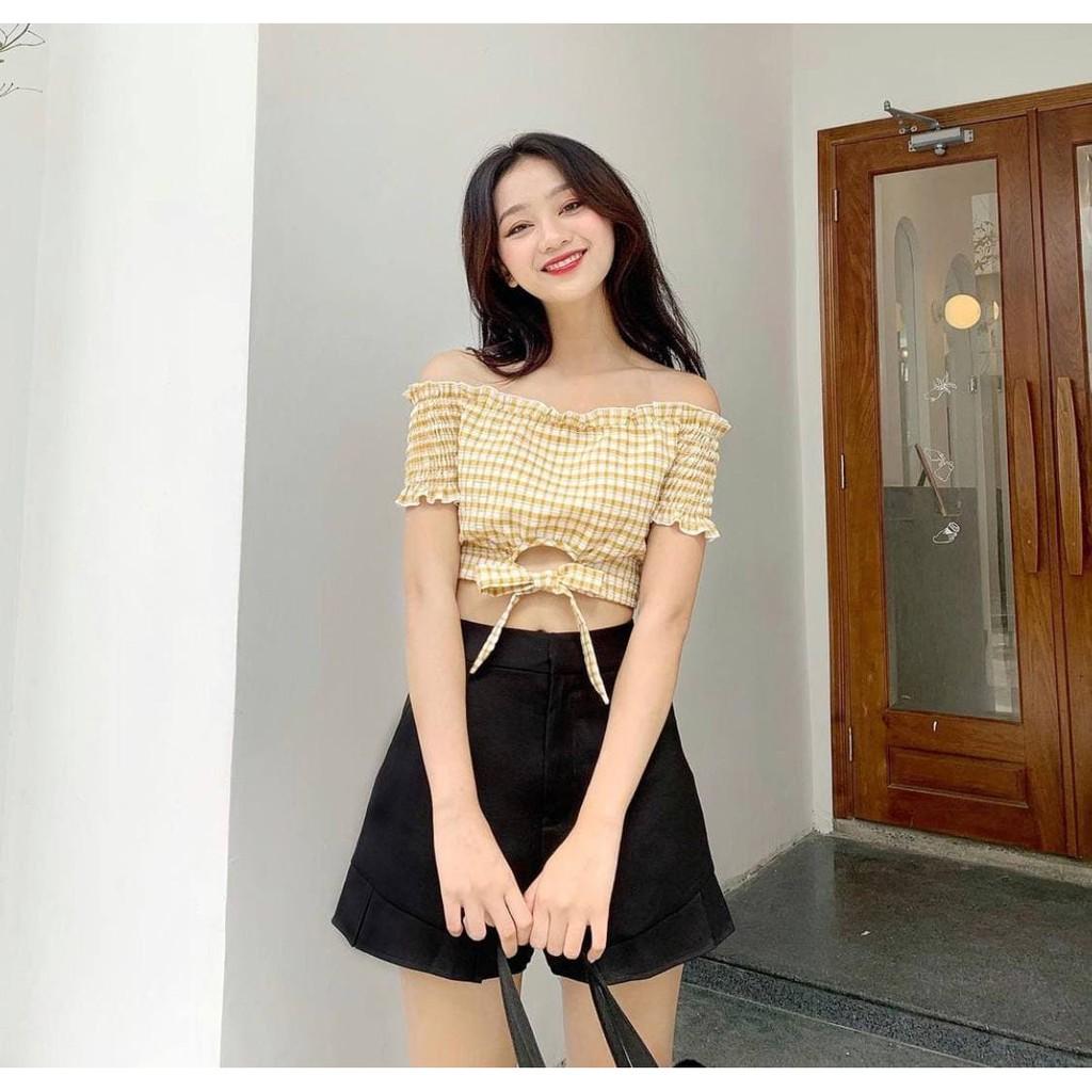 Áo Bẹt Vai Thắt Eo