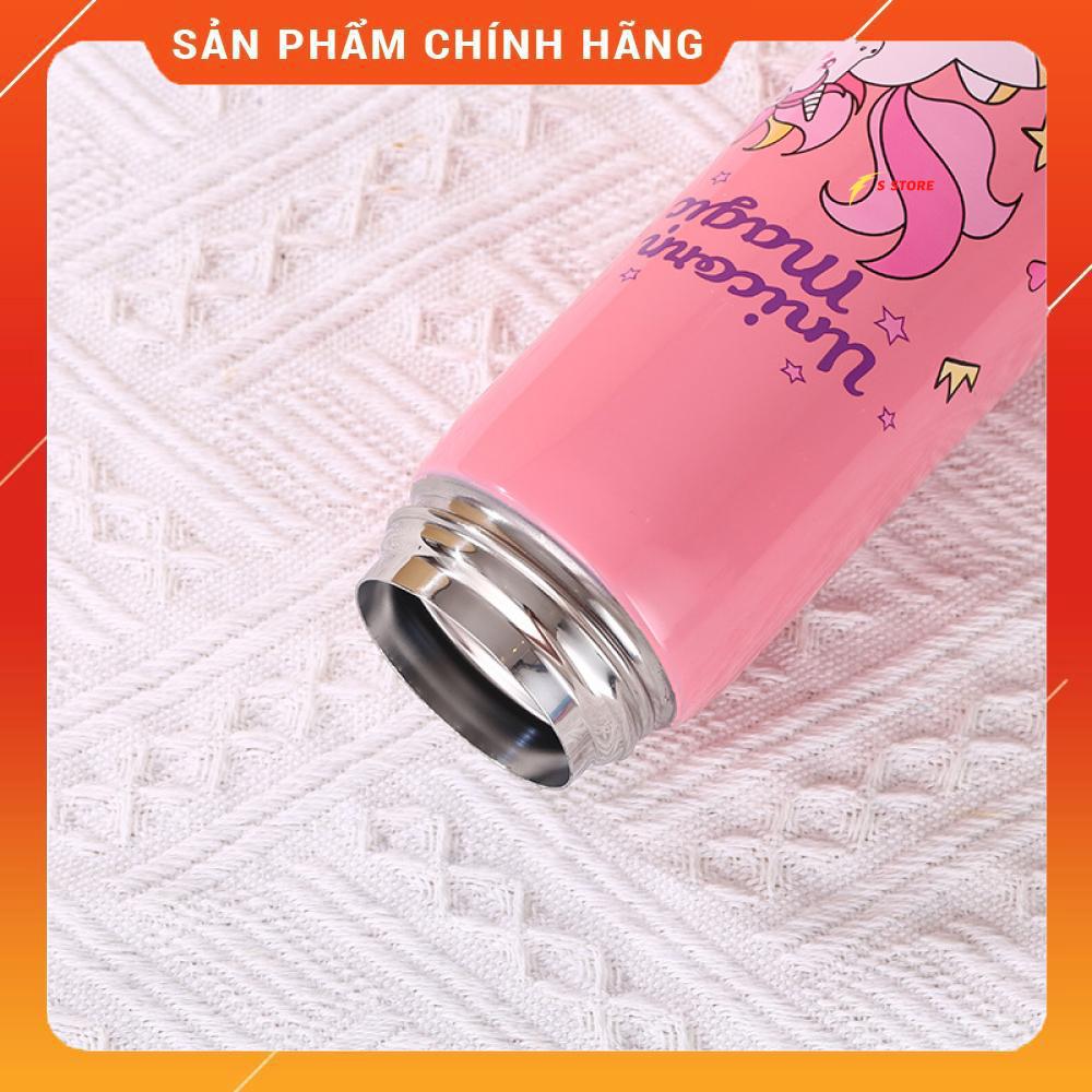 Bình Giữ Nhiệt 500ml In Hình Hoạt Hình Doremon Mèo KT Cho Bé,Cốc Đựng Nước Inox 304