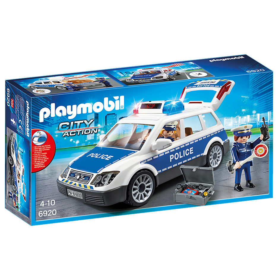 Đồ chơi nhập vai Playmobil Xe hơi cảnh sát có đèn &amp; âm thanh