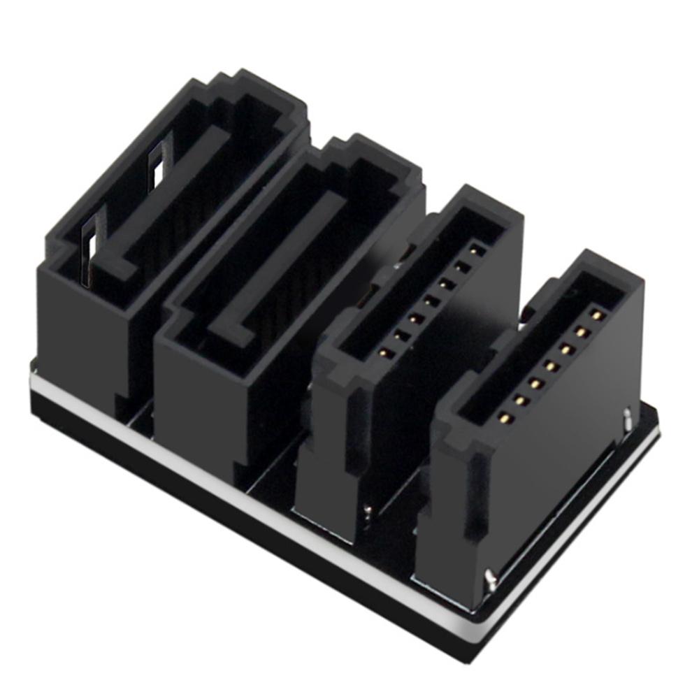 1PCS Double Sata 7pin Nữ đến Double 7Pin Bộ chuyển đổi góc độ nam