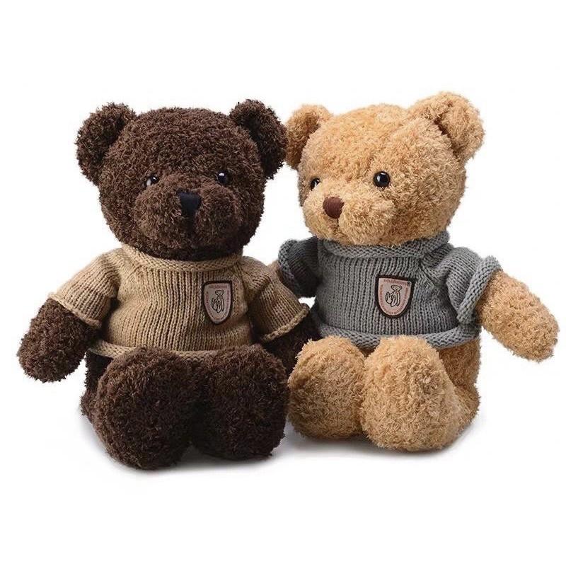 Gấu bông Teddy lông xoăn siêu dễ thương – Quà tặng thú nhồi bông Teddy Heads And Tales – Size từ 30 đến 100 cm – Gối ôm cho bé ngủ ngon