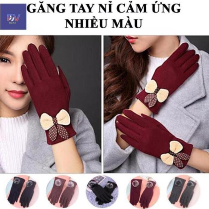 Găng tay nỉ cảm ứng hàng đẹp
