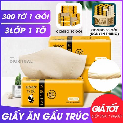 1 THÙNG 30 GÓI GIẤY ĂN GẤU TRÚC SIPAO siêu dai LOẠI HỊN