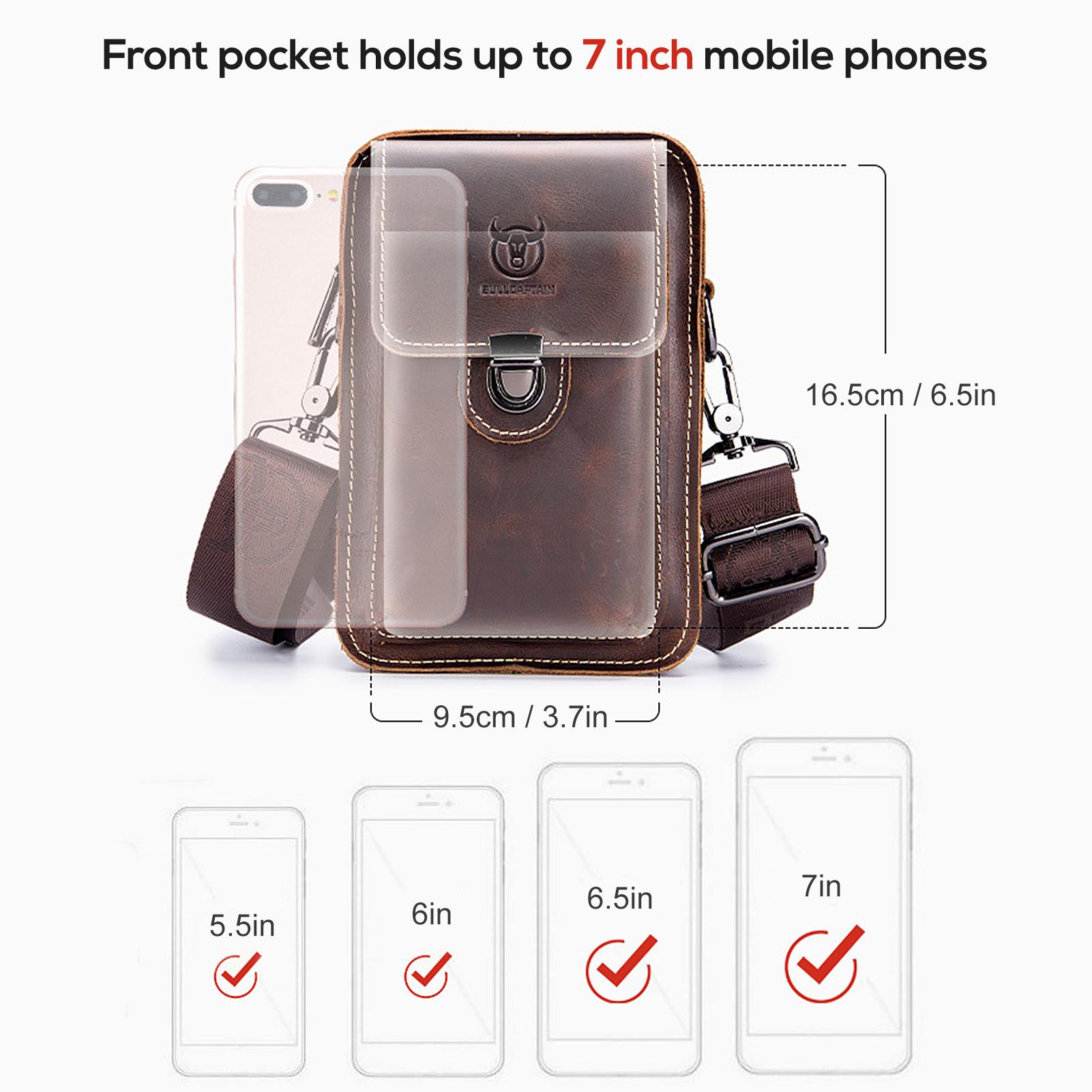 Túi Da Đựng Điện Thoại Đeo Thắt Lưng Tiện Dụng Bullcaptain