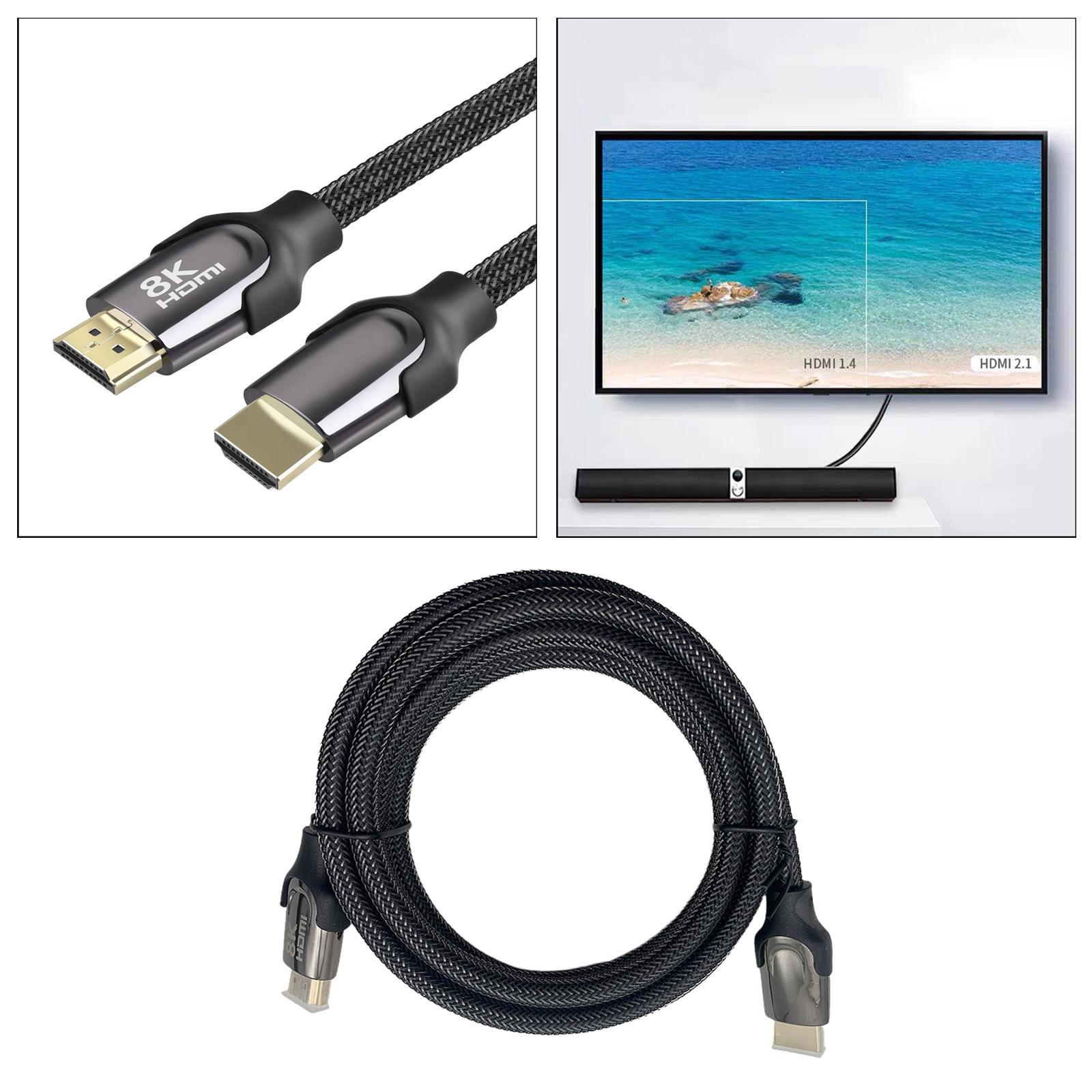 High-Speed, Ultra HD HDMI 2.1 Cable Replacement, High definition 48Gbps 8K HDMI Cable Connect Wire Fits for Xbox, TV PC, DVD Player