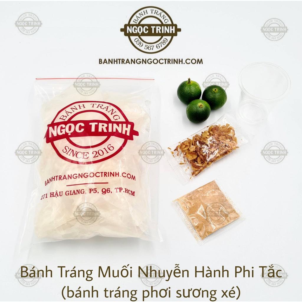 Bánh tráng muối nhuyễn hành phi tắc (5 Túi) loại bánh tráng phơi sương xé bánh tráng Ngọc Trinh