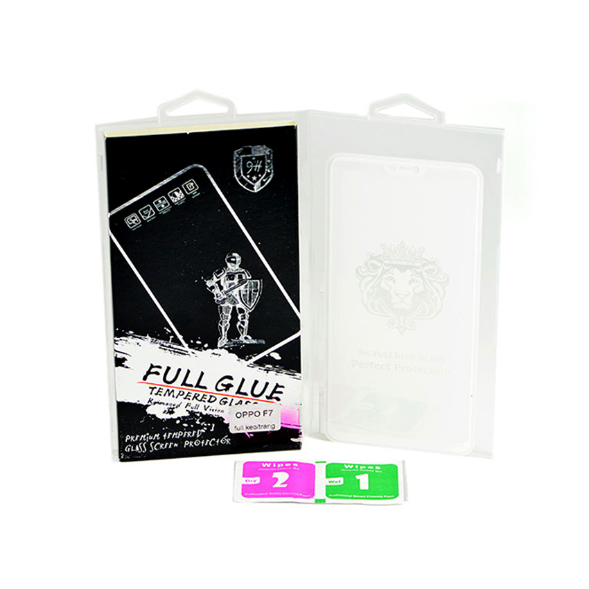 Miếng Dán Cường Lực Bảo Vệ Màn Hình Toàn Diện Cho Oppo F7 - Full Màn Hình - Màu Trắng - Hàng Chính Hãng