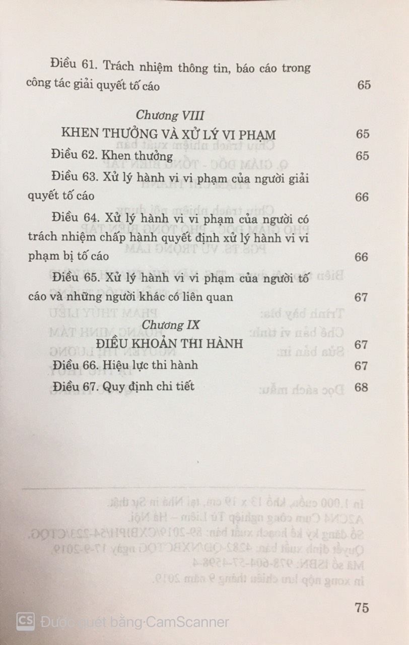 Luật tố cáo ( Hiện hành )