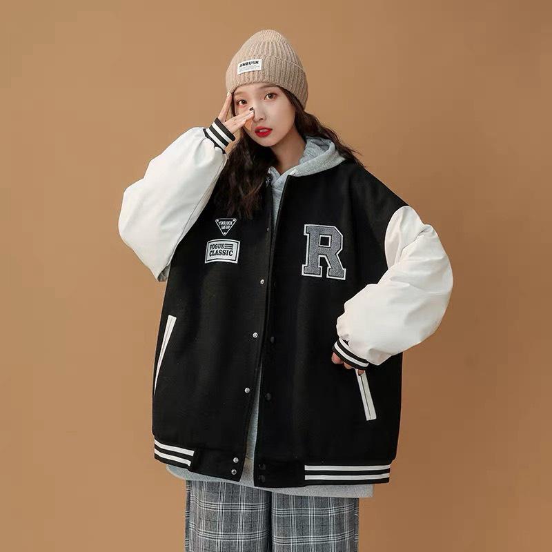 ÁO KHOÁC HOODIE SWEATER PHONG CÁCH BOMBER CHỮ R SIÊU CÁ TÍNH TRẺ TRUNG NĂNG ĐỘNG