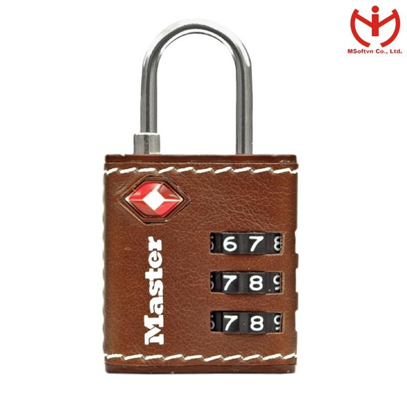 Khóa số vali Master Lock 4692 DBRN rộng 32mm có TSA màu da bò khóa hành lý