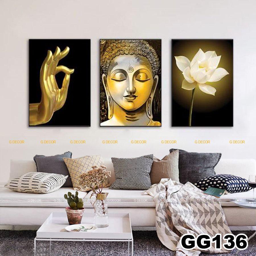 Tranh treo tường canvas 3 bức phong cách hiện đại Bắc Âu 128, tranh decor trang trí phòng khách, phòng ngủ, phòng ăn