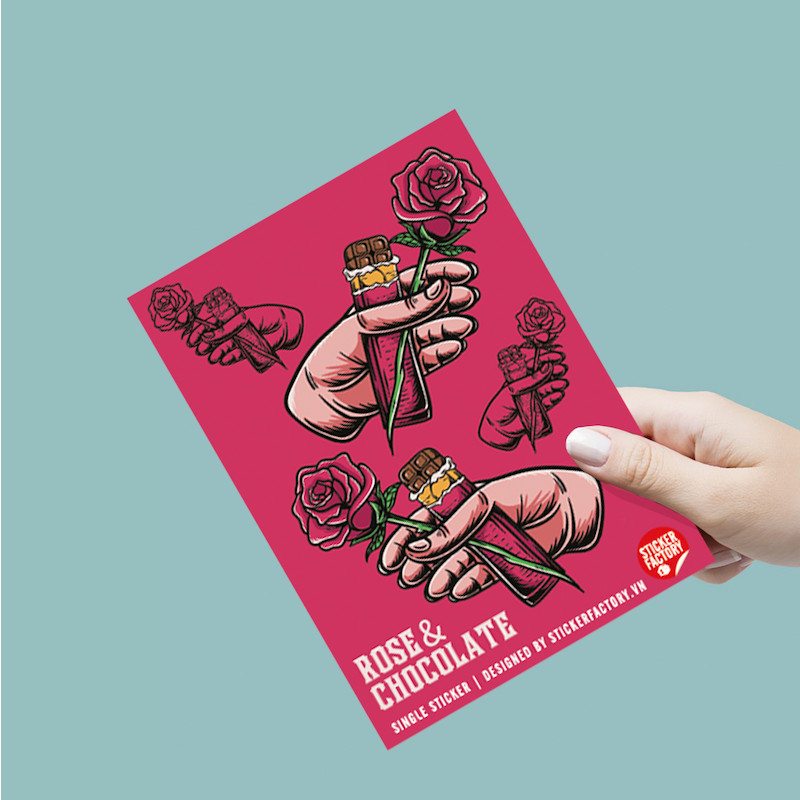 Rose &amp; Chocolate - Single Sticker hình dán lẻ