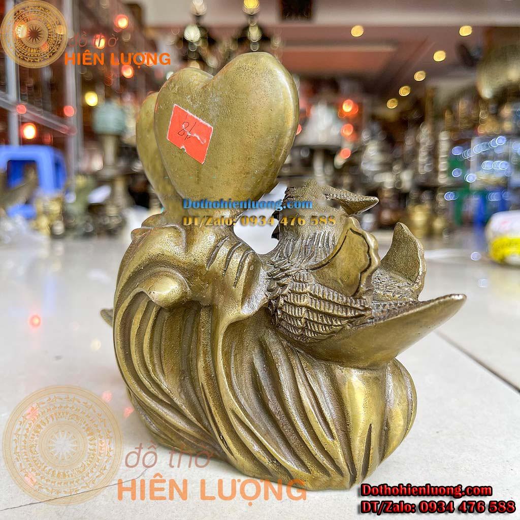 Tượng Đồng Đôi Chim Uyên Ương Trái Tim - Biểu Tượng Tình Yêu Và Thủy Chung