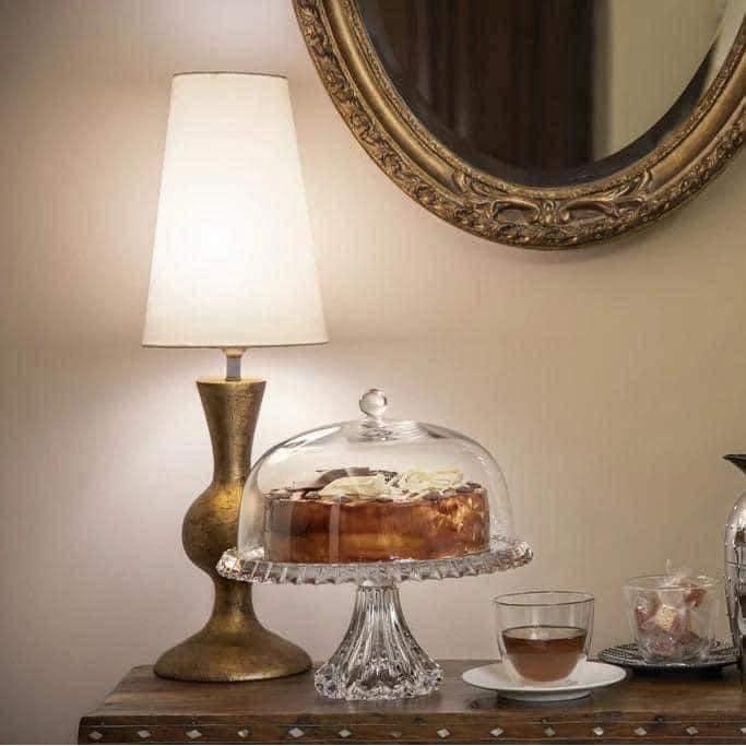 Chân Bồng Pha Lê Rogaska Đựng Đồ Ăn, Trái Cây, Bánh Mứt Kẹo, Có Nắp, Đường Kính 33cm Dùng Trang Trí Bàn Tiệc, Nhập Đức