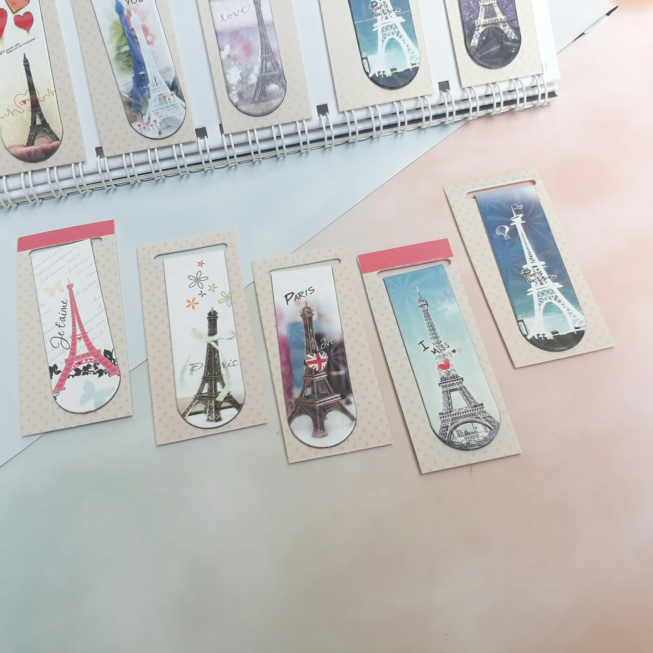 Combo 5 Bookmark Nam Châm Đánh Dấu Sách - Tháp Eiffel
