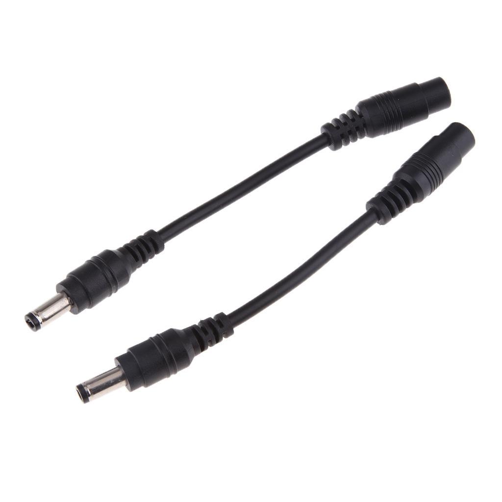 2Pc DC Power 5.5x2.1mm Female To 5.5mmx2.5mm Male Adapter Cable