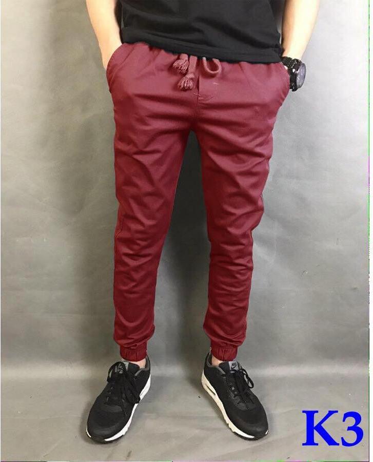 Quần jogger kaki co giãn khóa zip, đủ size, đủ màu