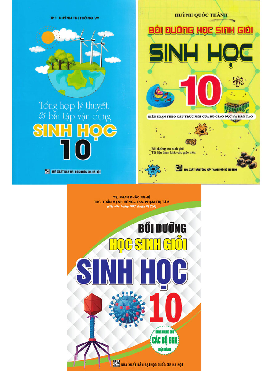 Combo Bộ Sách Bồi Dưỡng Học Sinh Giỏi Sinh Học 10 Huỳnh Quốc Thành - Phan Khắc Nghệ (Bộ 3 Cuốn) - KV